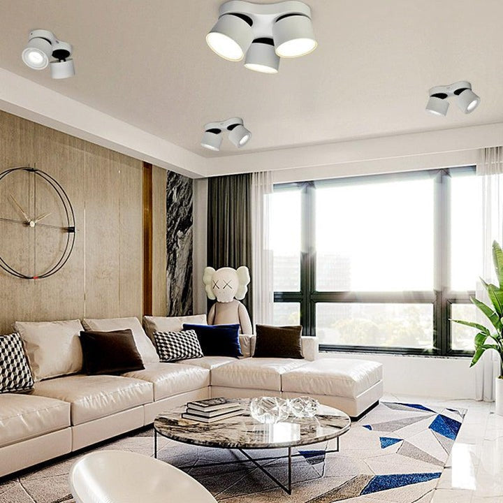Adjustable Triple-Head Rotating LED Ceiling Spotlight
