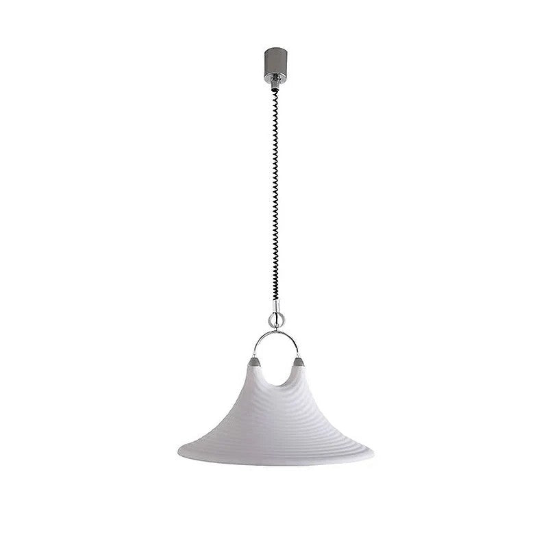 Amber Swirl Hand-Blown Glass Pendant Light