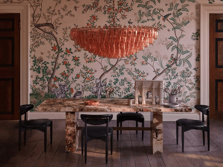 Amber Tiered Glass Chandelier