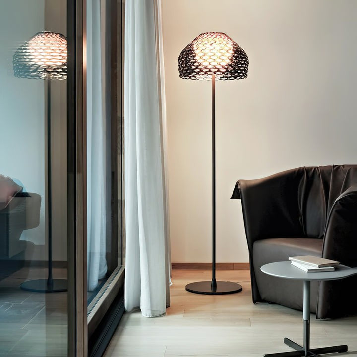 Armadillo-Inspired LED Floor Lamp for Modern Spaces