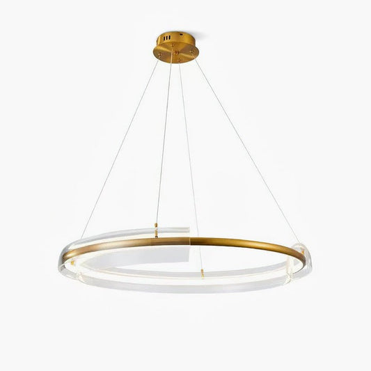 Art Glass LED Chandelier with Gold Finish – Multiple Sizes