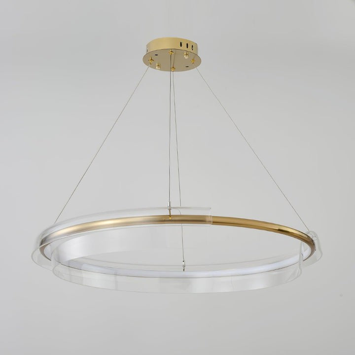 Art Glass LED Chandelier with Gold Finish – Multiple Sizes