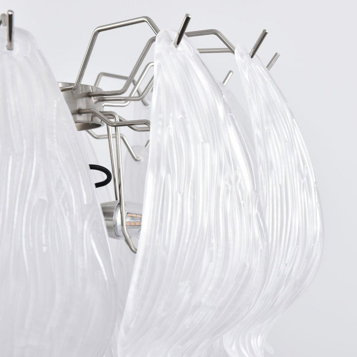 Artisanal Murano-Style Glass Petal Chandelier
