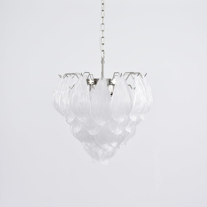 Artisanal Murano-Style Glass Petal Chandelier