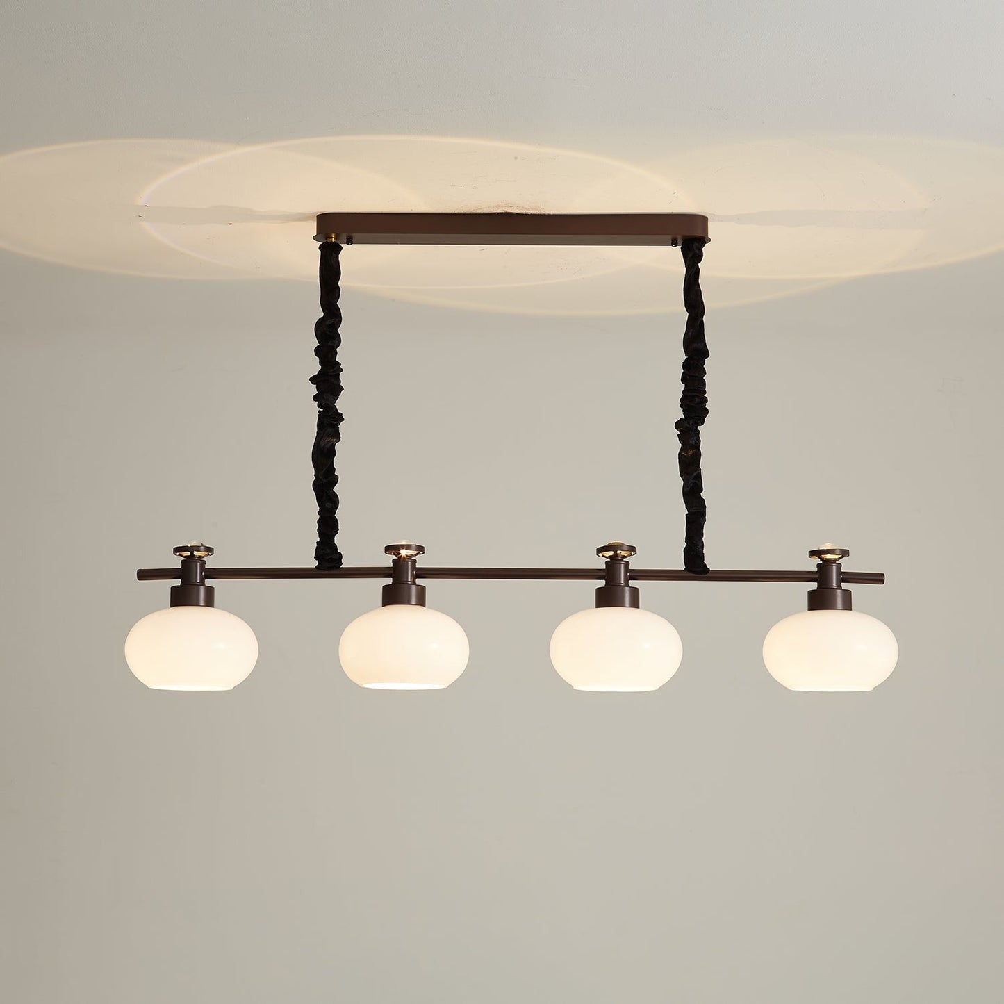Astrid Frosted Globe Chandelier - Modern LED Ceiling Light