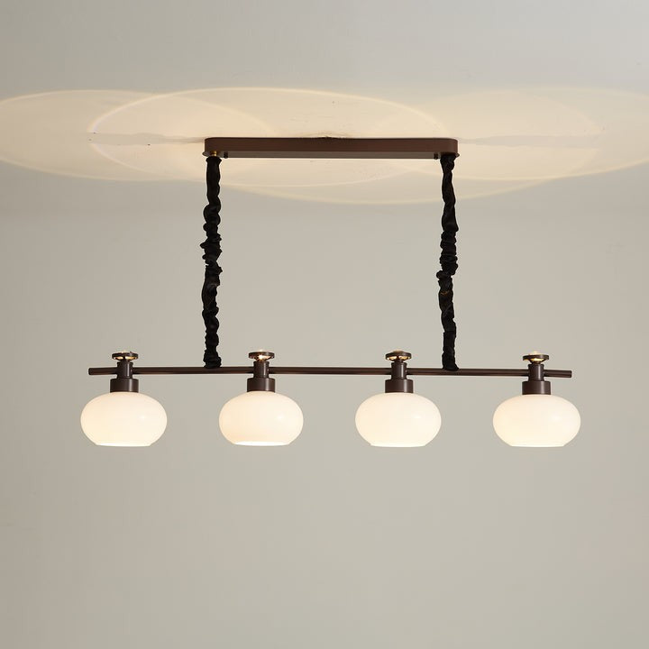 Astrid Frosted Globe Chandelier - Modern LED Ceiling Light