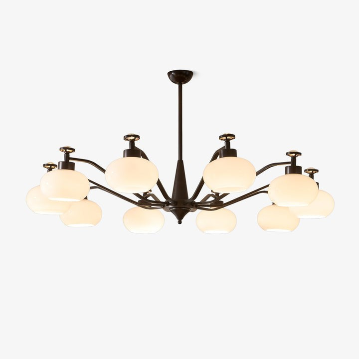 Astrid Frosted Globe Chandelier - Modern LED Ceiling Light