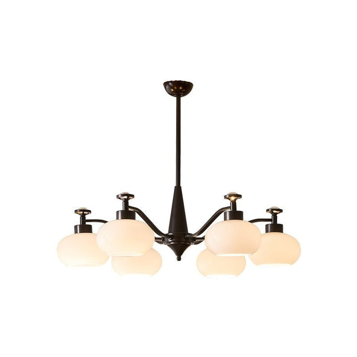 Astrid Frosted Globe Chandelier - Modern LED Ceiling Light