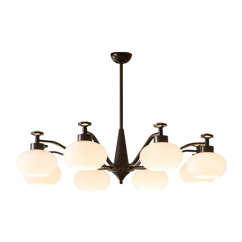Astrid Frosted Globe Chandelier - Modern LED Ceiling Light