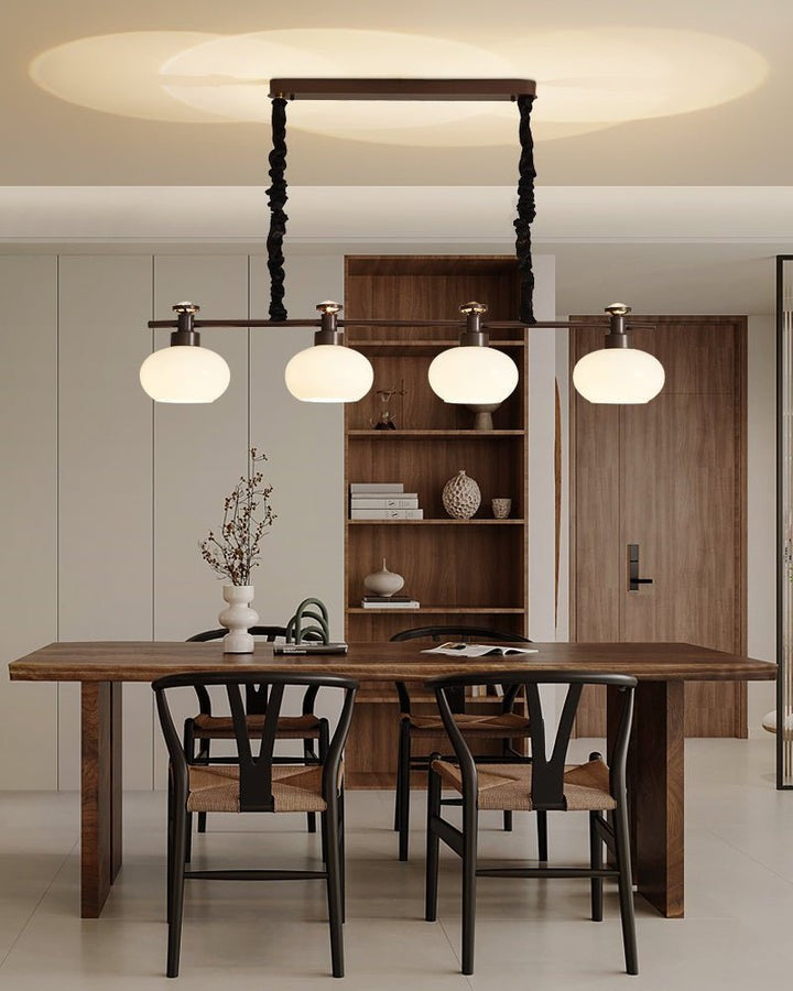 Astrid Frosted Globe Chandelier - Modern LED Ceiling Light