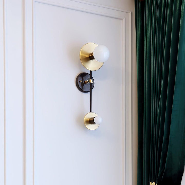 Balance Scale Wall Sconce with Marble Accents