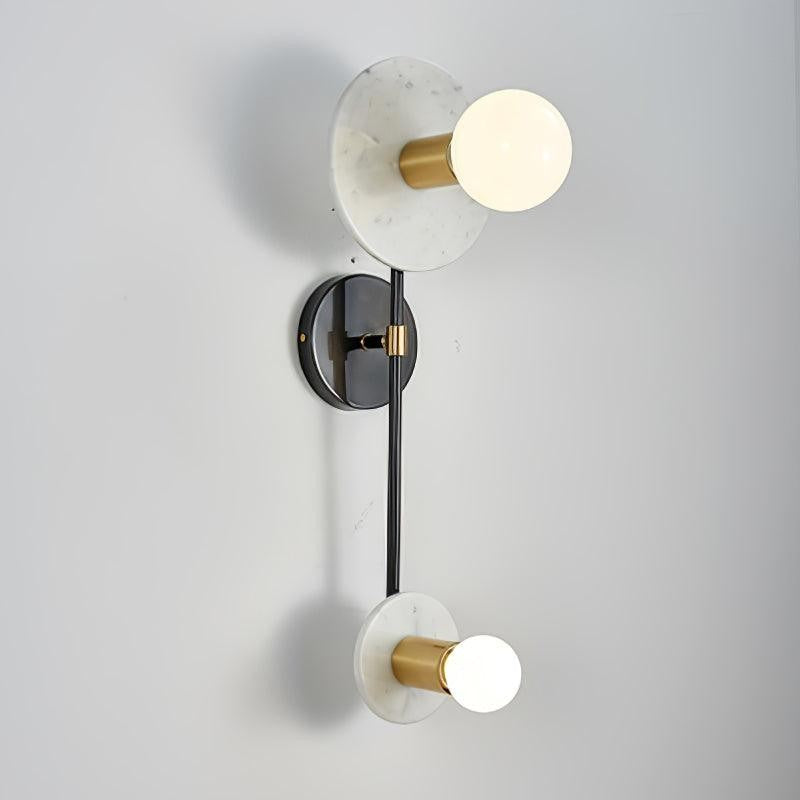 Balance Scale Wall Sconce with Marble Accents