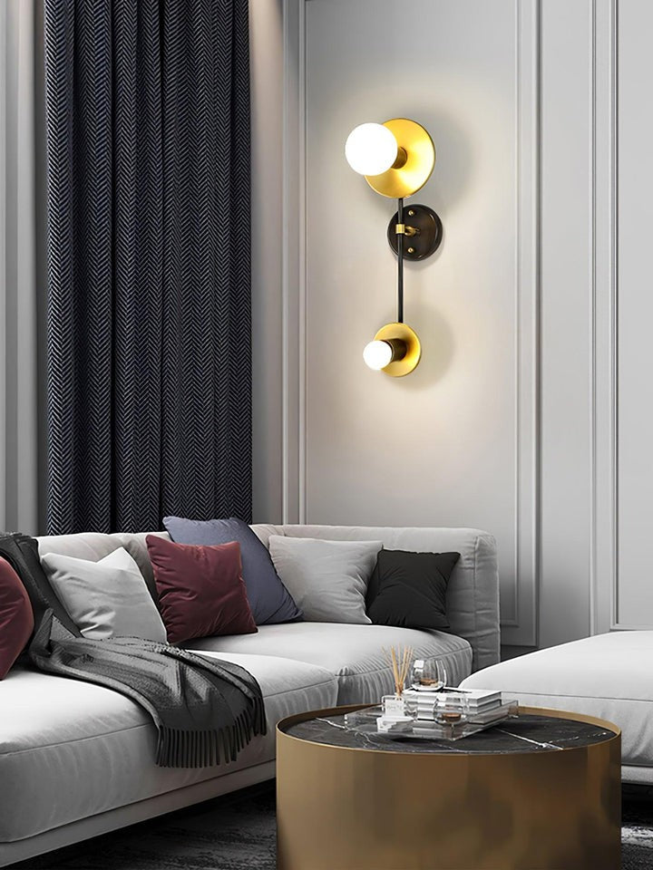 Balance Scale Wall Sconce with Marble Accents