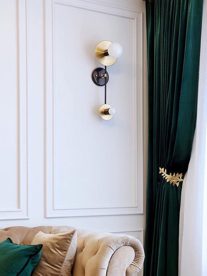 Balance Scale Wall Sconce with Marble Accents