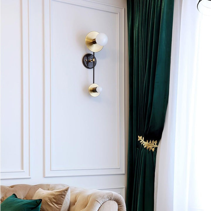 Balance Scale Wall Sconce with Marble Accents