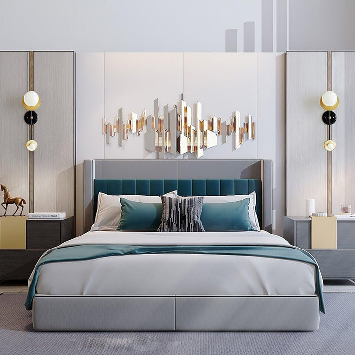 Balance Scale Wall Sconce with Marble Accents