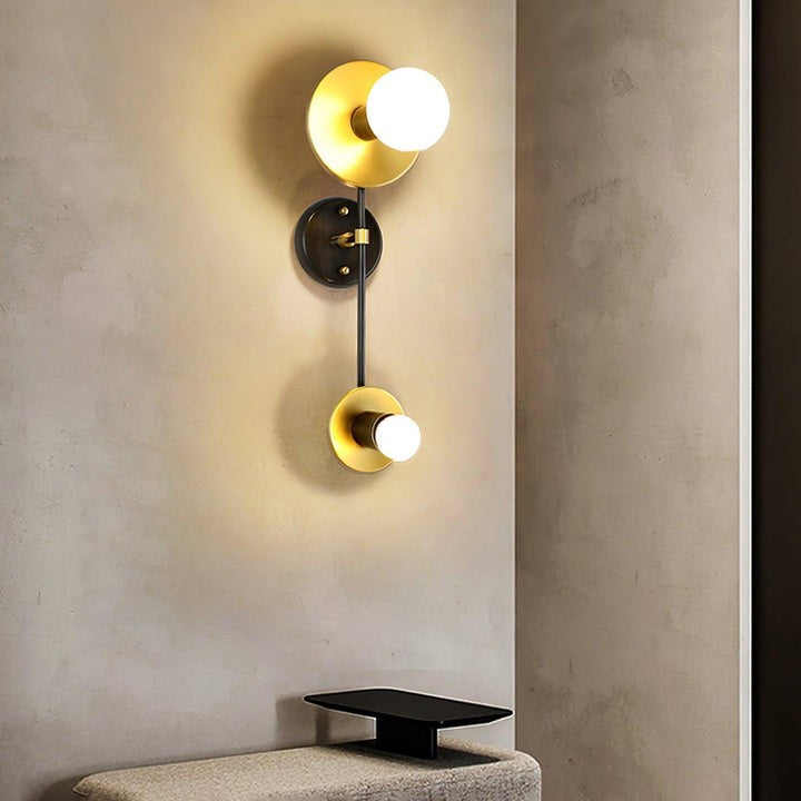 Balance Scale Wall Sconce with Marble Accents