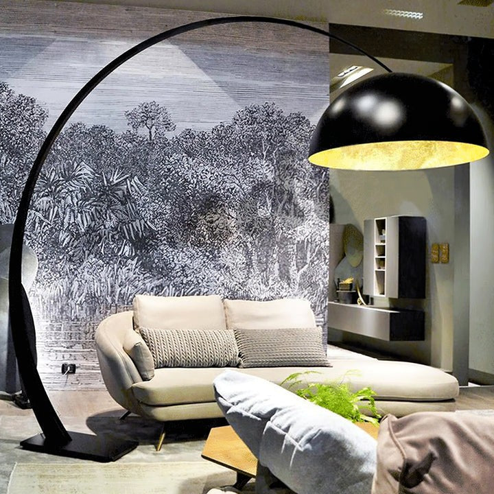 Black Arched Dome LED Floor Lamp