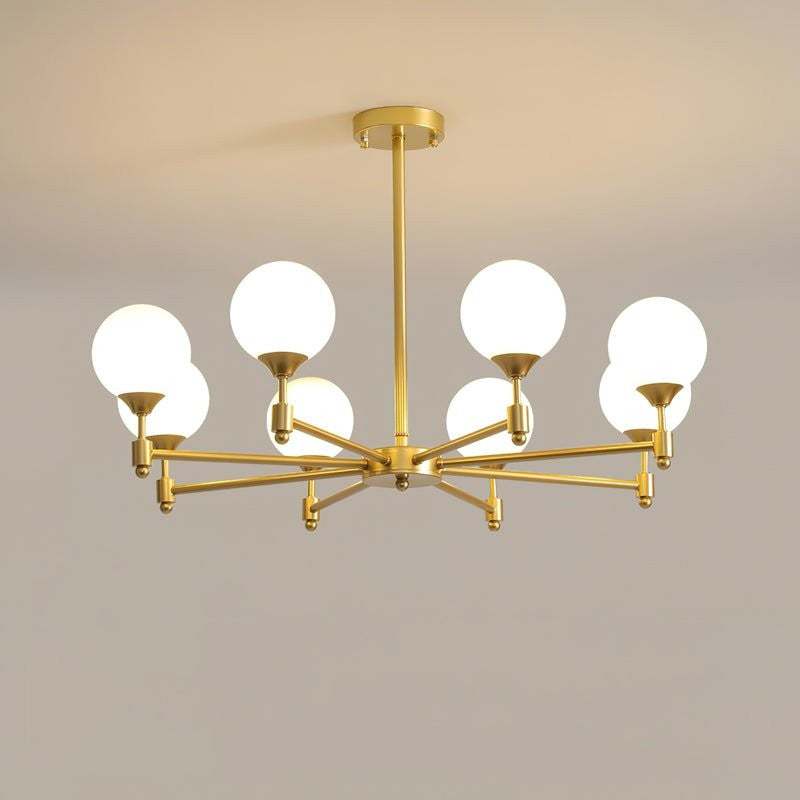 Brass Globe Pendant Chandelier Light