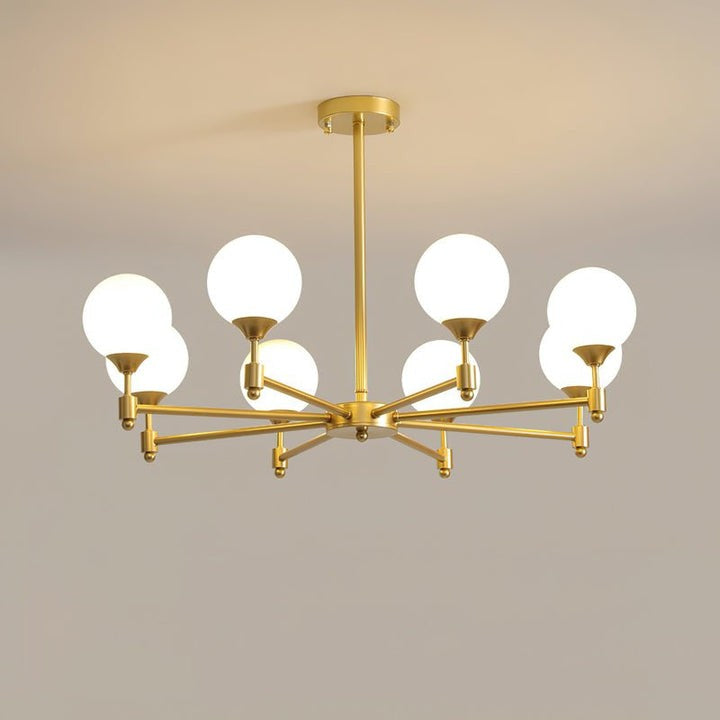 Brass Globe Pendant Chandelier Light
