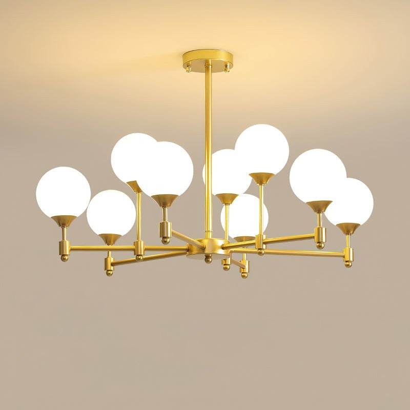 Brass Globe Pendant Chandelier Light