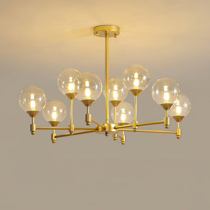 Brass Globe Pendant Chandelier Light