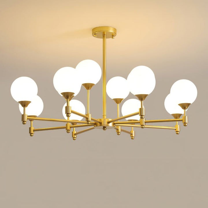 Brass Globe Pendant Chandelier Light