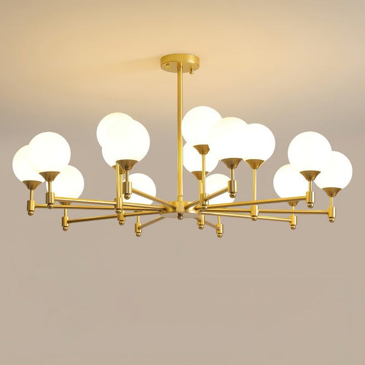 Brass Globe Pendant Chandelier Light
