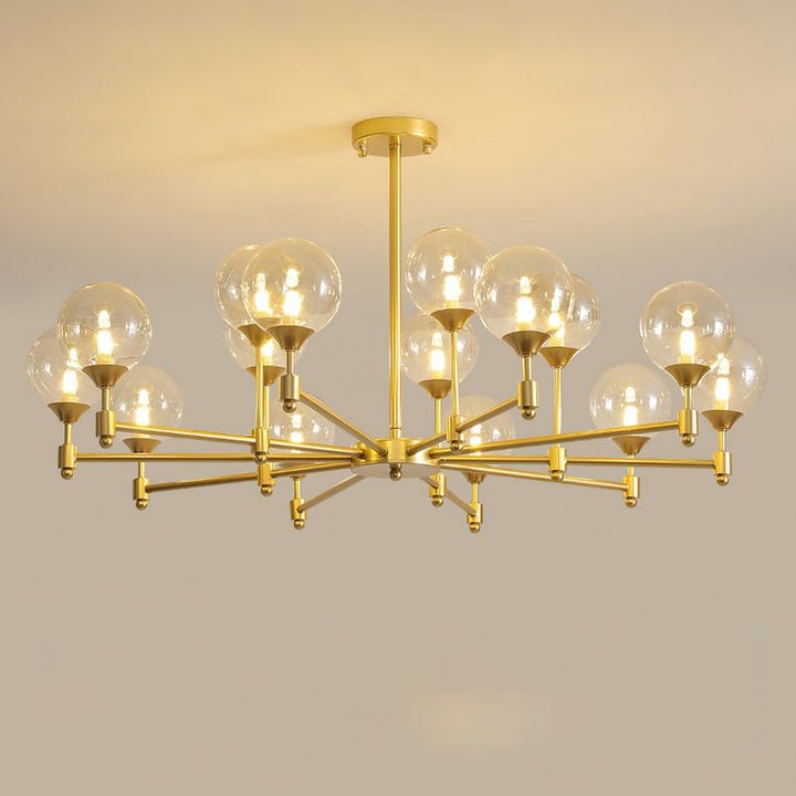 Brass Globe Pendant Chandelier Light