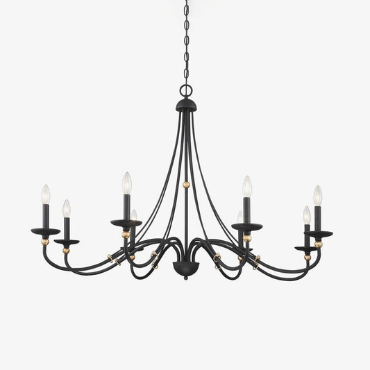 Celestial Brass Multi-Arm Chandelier – Modern 6/8-Light Ceiling Fixture