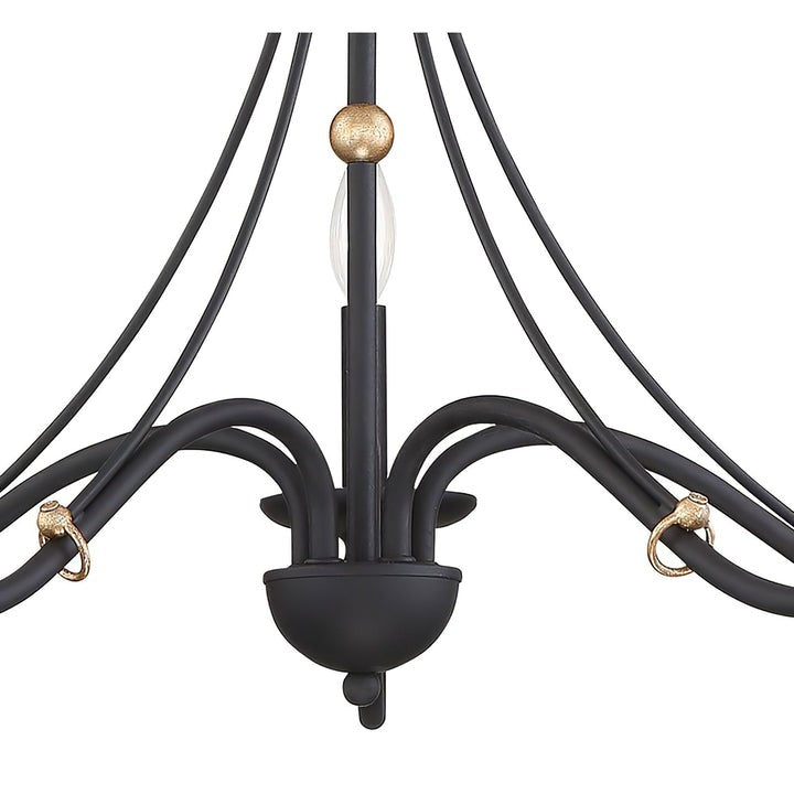 Celestial Brass Multi-Arm Chandelier – Modern 6/8-Light Ceiling Fixture