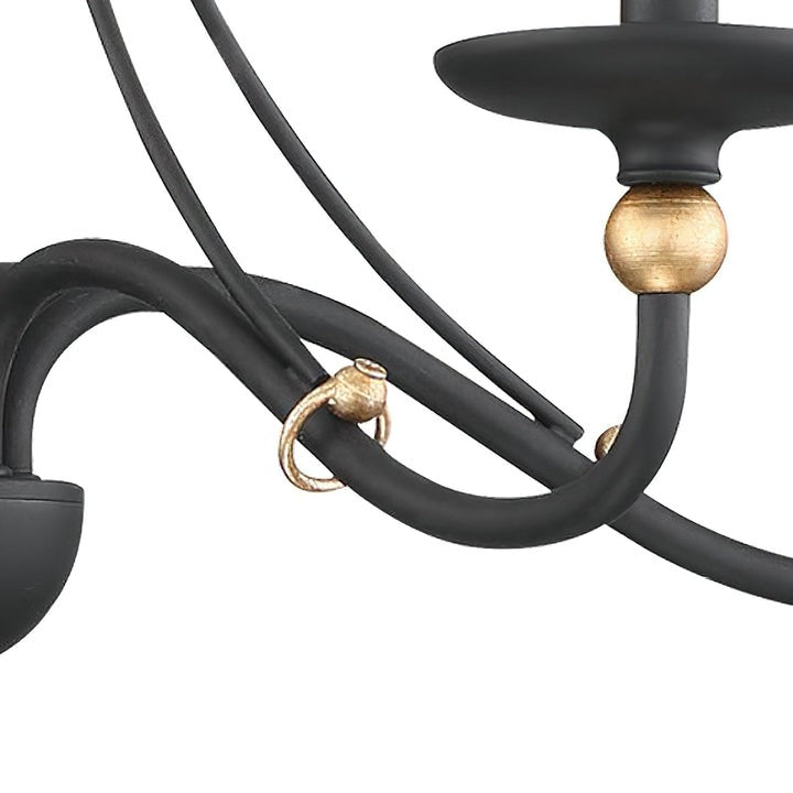 Celestial Brass Multi-Arm Chandelier – Modern 6/8-Light Ceiling Fixture