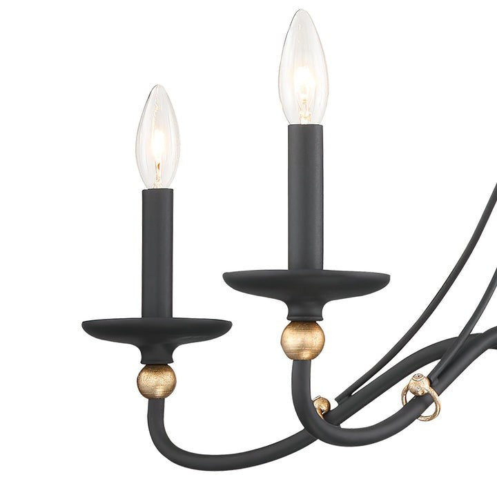 Celestial Brass Multi-Arm Chandelier – Modern 6/8-Light Ceiling Fixture