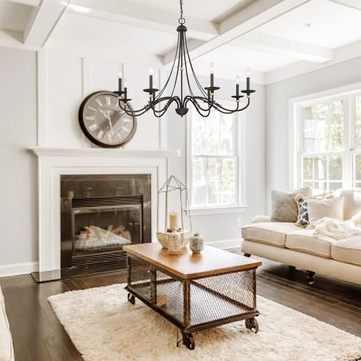 Celestial Brass Multi-Arm Chandelier – Modern 6/8-Light Ceiling Fixture