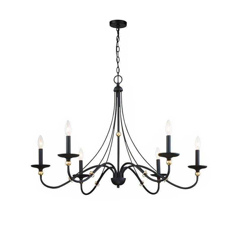 Celestial Brass Multi-Arm Chandelier – Modern 6/8-Light Ceiling Fixture