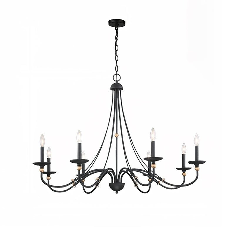 Celestial Brass Multi-Arm Chandelier – Modern 6/8-Light Ceiling Fixture