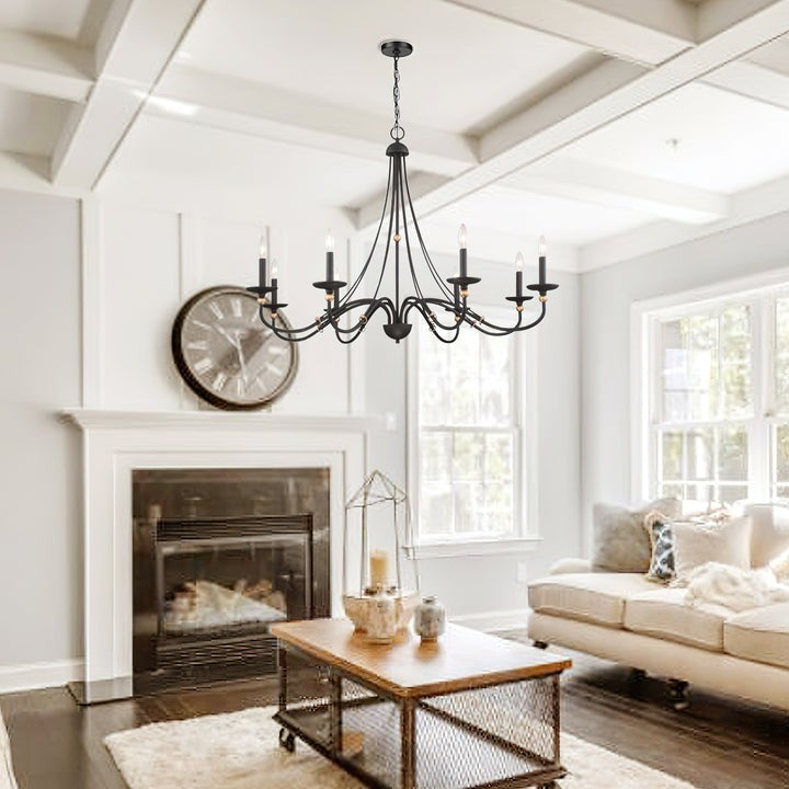Celestial Brass Multi-Arm Chandelier – Modern 6/8-Light Ceiling Fixture