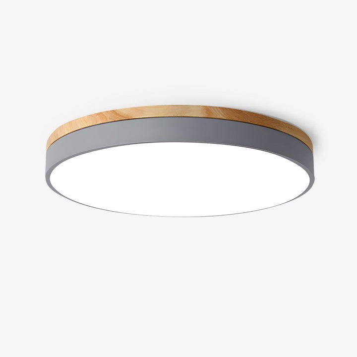 Circular LED Wood Ceiling Light Fixture