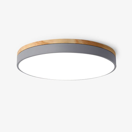 Circular LED Wood Ceiling Light Fixture