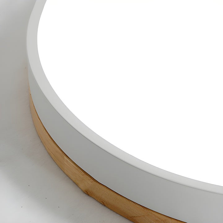 Circular LED Wood Ceiling Light Fixture