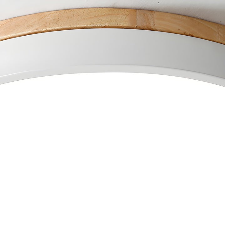 Circular LED Wood Ceiling Light Fixture