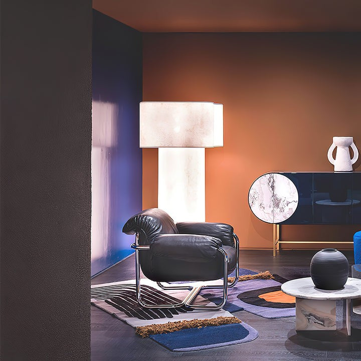 Cloud-Shaped White Fiberglass LED Floor Lamp