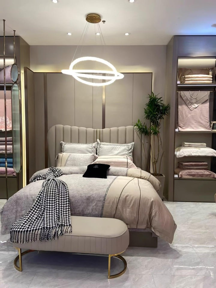 Contemporary Crystal Loop Island Chandelier