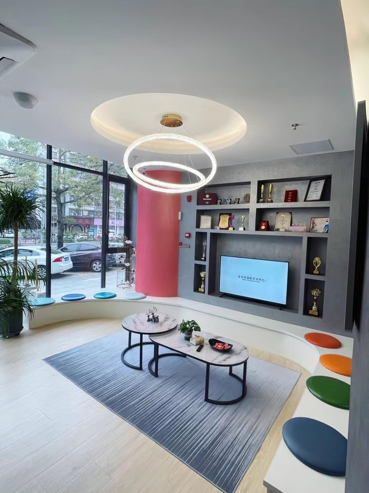 Contemporary Crystal Loop Island Chandelier