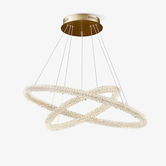 Contemporary Crystal Loop Island Chandelier