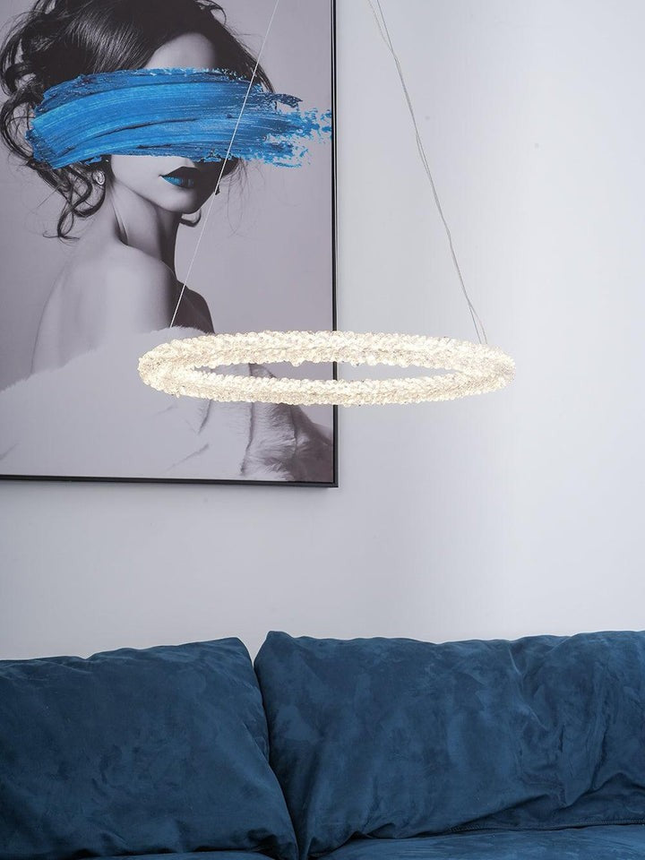 Contemporary Crystal Loop Island Chandelier