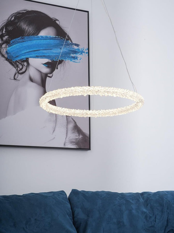 Contemporary Crystal Loop Island Chandelier