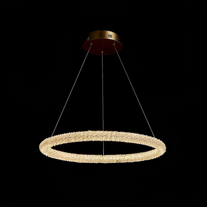Contemporary Crystal Loop Island Chandelier