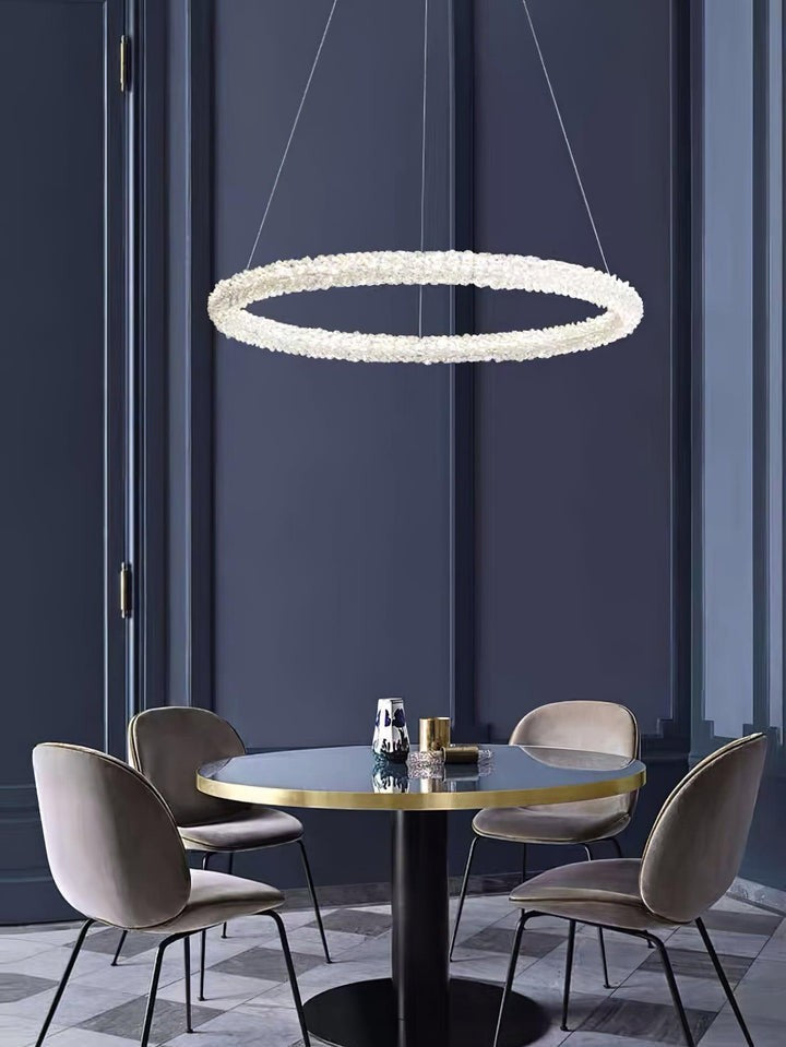 Contemporary Crystal Loop Island Chandelier