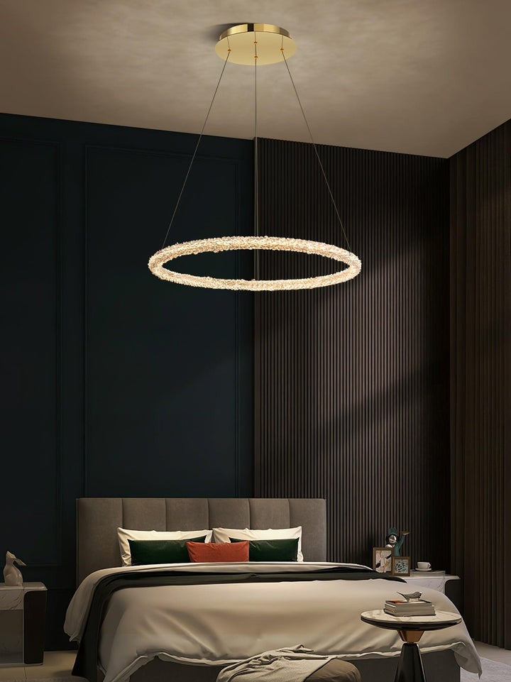 Contemporary Crystal Loop Island Chandelier